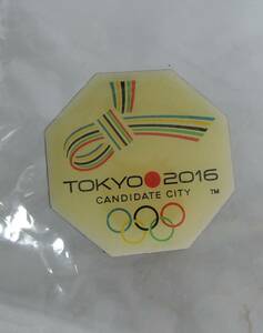 ☆05E■TOKYO　2016　DANDIDATE　CITY　東京オリンピック招致　六角　ピンバッジ■未使用