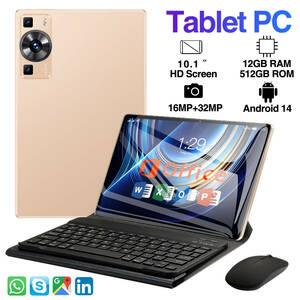 未開封未使用品！ 大容量512G RAM 12G 新品 PCにも タブレット 端末 Andoroid 14 10.1インチ 本体 10000mAH　ゴールド