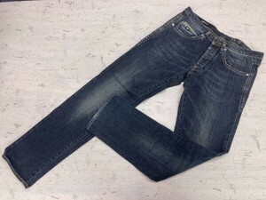 GAS JEANS ガス Y2K 00s ネオグランジ ラグジュアリー 古着 ローライズ デニムパンツ ジーンズ ボトムス メンズ ボタンフライ 30 青