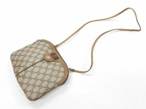 GUCCI グッチ オールドグッチ シェリーライン ミニ ショルダーバッグ GGスプリーム PVC レザー 98.02.047【ヴィンテージ】ジャンク