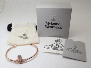 【未使用】Vivienne Westwood ヴィヴィアンウエストウッド グレースバスレリーフ バングル ピンクゴールド ライトローズ レディース