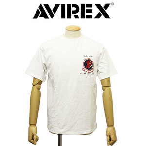 AVIREX (アヴィレックス) 3934012 TOP GUN SHEETING PATCH T-SHIRT トップガン シーチング パッチ Tシャツ 30(01)WHITE L