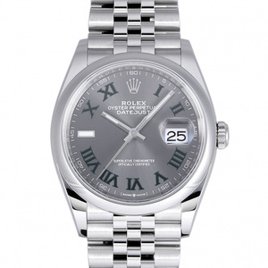 ロレックス ROLEX デイトジャスト 36 126200 スレート/グリーンローマ文字盤 中古 腕時計 メンズ