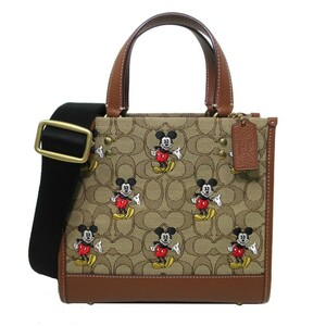 コーチ ハンドバッグ COACH X DISNEY シグネチャー ジャカード ミッキー デンプシー トート 22 2WAY 斜め掛け CM199 B4R3U レディース