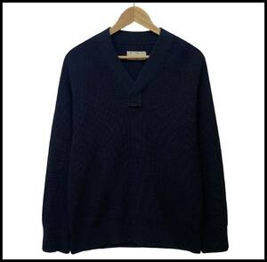 TENDERLOIN テンダーロイン T-MILITARY T-COMMAND KNIT V ミリタリー コマンド ウール ニット Vネック セーター カットソー ネイビー 紺 40