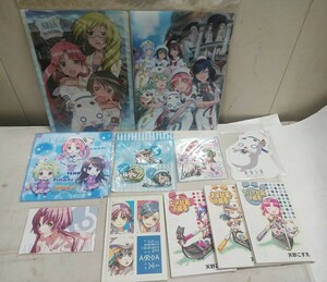 アリア ARIA 天野こずえ グッズ色々セット【 クリアファイル・ハンカチ・ミニ色紙・ポストカード・絵本(中古) など 】未開封多数あり