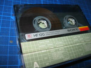 使用済み　中古　 カセットテープ　SONY　HF-120　Type1　ノーマル　120分 1本 爪あり　No.90088