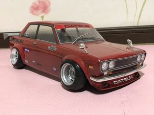 送料無料　Mシャーシ用　ダットサン　ブルーバード 510 ドラッグカー　ラジコンボディ　HPI DATSUN BLUEBIRD RC BODY 旧車 ニコイチ