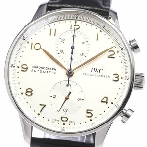 IWC IWC SCHAFFHAUSEN IW371445 ポルトギーゼ クロノグラフ 自動巻き メンズ 保証書付き_805618