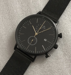 EMPIRE クロノグラフ CLASSIC ROUND 黒 ゴールド カラー 稼動 シンプル ウォッチ CHRONO 北欧 デザイン や 日本 ブランド 時計 好きに も
