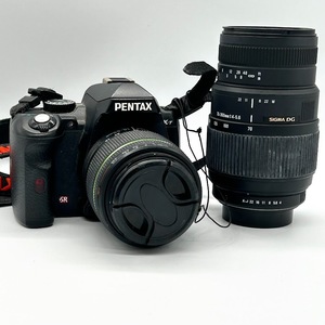 【AF-2】ペンタックス PENTAX K-r ボディ ブラック　SIGMA シグマ 望遠ズームレンズ 70-300mm F4-5.6 DG MACRO ペンタックス用　動作未確認