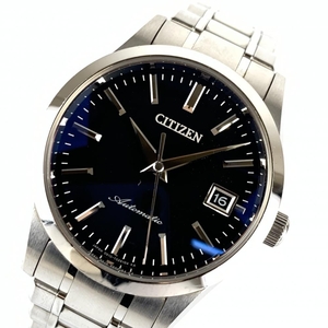 CITIZEN シチズン CTY57-1272 ザ・シチズン 0910-T016995TA メンズ オートマチック シースルーバック デイト 腕時計 黒文字盤 管理YI32630