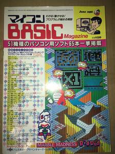 マイコンBASICマガジン 1985年6月号 51機種のパソコン用ソフト65本/マーブルマッドネス ディグダグ２ レイダース5 タイムトンネル前編