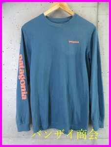 8130b4◆良品です◆Patagonia パタゴニア 袖ロゴ 長袖Tシャツ XS/カットソー/アウトドア/ジャケット/マウンテンパーカー/シェル/ストーム