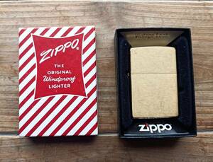 送料無料♪未使用箱付♪USA製Zippo ジッポー オイルライター Vintage Look レプリカ 13年 K ゴールド キャンプアウトドアにも♪ 