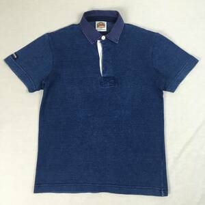 BARBARIAN バーバリアン ラガーシャツ カナダ製 レディース ブルー 半袖 コットン