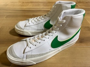 極美品、レア!NIKE ナイキ BLAZER MID `77 VINTAGE ブレーザー ミッド `77 ビンテージ 白/緑 28.5cm US10.5 ブレザー ブルイン コルテッツ