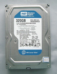 【HDD】Western Digital　WD3200AAJS　320GB　代替処理保留セクタ有り　ジャンク　(121)