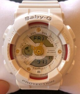 【カシオ】 ダイヤモンド付！ベビージー レディース 新品 腕時計 BA-110DDR-7AJF BABY-G ホワイト 未使用品 女性 CASIO
