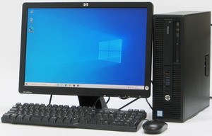 HP EliteDesk 800 G2 SFF-6700 ■ 19インチワイド 液晶セット i7-6700/8G/500G/DVDマルチ/第6世代/Windows 10 デスクトップ