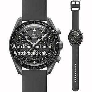 人気 ★20mm_Black/水星★ 20mm 腕時計バンド Omega X Swatch オメガとスウォッチ スピードマスター ムーンスウォッチ用