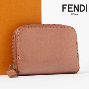 ★1円スタート★FENDI フェンディ セレリア レザー コインケース コインケース　小銭入れ　8M000 ピンク 系　レディース　メンズ　568-2 