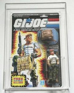 G.I. Joe Outback v1 Battle Ribbon Series 6 AFA 85 NM+ MOC Hasbro 1987 READ! 海外 即決