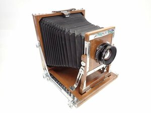 NAGAOKA 長岡製作所 木製 4x5 大判カメラ + FUJIFILM CM FUJINON・W 180mm F5.6 フジノンレンズ付 動作可 ∬ 6D7A0-14