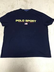 極美品　ポロスポーツ　復刻　tシャツ ネイビー　XL 1992 ポロスポ　polo ラルフローレン 