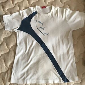 PUMA プーマ半袖Tシャツ 白　メンズ&レディース　XL 送料無料