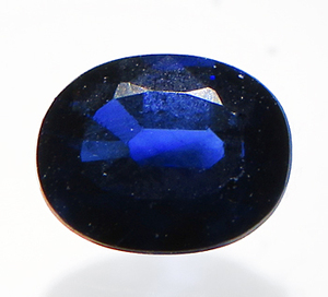 ブルーサファイア 0.92ct 裸石 ルース 濃い青 ソーティング付 瑞浪鉱物展示館 4881
