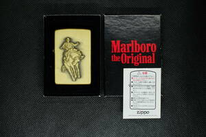 【未使用】ZIPPO ジッポー Marlboro マルボロ カウボーイ ロデオ メタル貼り サイドロゴ　1998