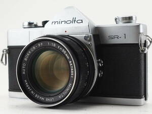 ★訳あり実用品★ ミノルタ MINOLTA SR-1 ボディ 55mm 単焦点レンズセット ★シャッターOK！ #TA3443