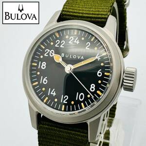 1円〜◆極希少 BULOVA ブローバ U.S.NAVY A-11◆24時間表示 WW2 米軍 ネイビー ミリタリー ウォッチ 手巻き/メンズ腕時計/黒/艶消し/訳あり