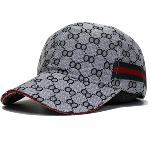 帽子 メンズ レディース ゴルフ キャップ カジュアル 野球帽 CAP Oライン モノグラム グレー