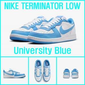 1円〜 新品未使用 28.5cm NIKE TERMINATOR LOW UNIVERSITY BLUE ナイキ ターミネーター FQ8748-412 国内正規品 限定 希少 絶版 レア 最安