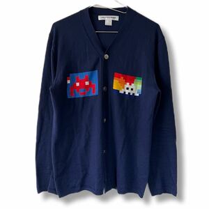 COMME des GARCONS SHIRT コムデギャルソン　22aw カーディガン　インベーダー　コラボ　ネイビー