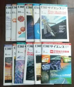 日経サイエンス 1998年 1月～ 1998年12月 合計12冊　同梱はご相談ください 