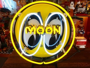 爆レア★Moon eyes ムーンアイズ ネオンサイン 看板 ガレージ 世田谷ベース的インテリア 秘密基地用 アメリカンダイナーに♪