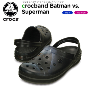 22cm クロックス（crocs） クロックバンド バットマン vs. スーパーマン(crocband Batman vs. Superman) M4 W6 新品