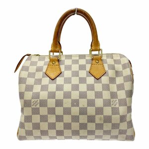 LOUIS VUITTON ルイ・ヴィトン N41371 ダミエアズール PVC スピーディ25 ハンドバッグ ベージュ 197990 ハンドバッグ