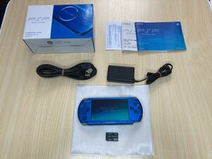 美品　PSP3000ブルー　メモリースティック付き　SONY ソニー プレイステーションポータブル