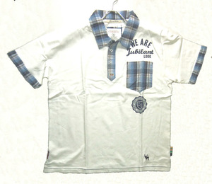 ポロシャツ 大きいサイズ チェック切り替え White 2L CBC-0079 訳あり超お買い得品 Caribou