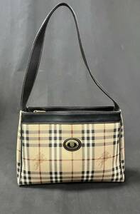 ◇ BURBERRY バーバリーズ ワンショルダーバッグ ノバチェック柄 PVCレザー ベージュ系 / 262297 / 328-89