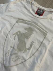 ◆ PUMA(プーマ) フェラーリコラボTシャツ　US M 白系①