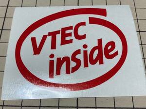 [送料込]　VTEC insideステッカー・赤