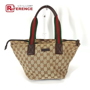 GUCCI グッチ 131228 シェリーライン カバン ショルダーバッグ ハンドバッグ GGキャンバス トートバッグ ベージュ レディース【中古】