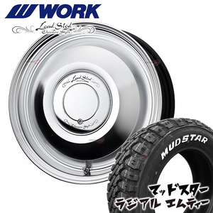 4本セット WORK LEADSLED ワーク レッドスレッド 15x4.5J 4/100 +45 CP MUDSTAR radial M/T MT 165/60R15 キャスト 軽自動車