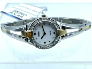 セイコー 女性用 腕時計 海外版 30ｇ 軽量 ソーラー仕様 スワロフスキークリスタル付き SUP052