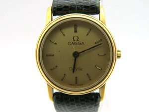 1円■ジャンク■ オメガ 1375 デヴィル シャンパン クオーツ レディース 腕時計 M13301